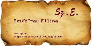 Sztáray Ellina névjegykártya